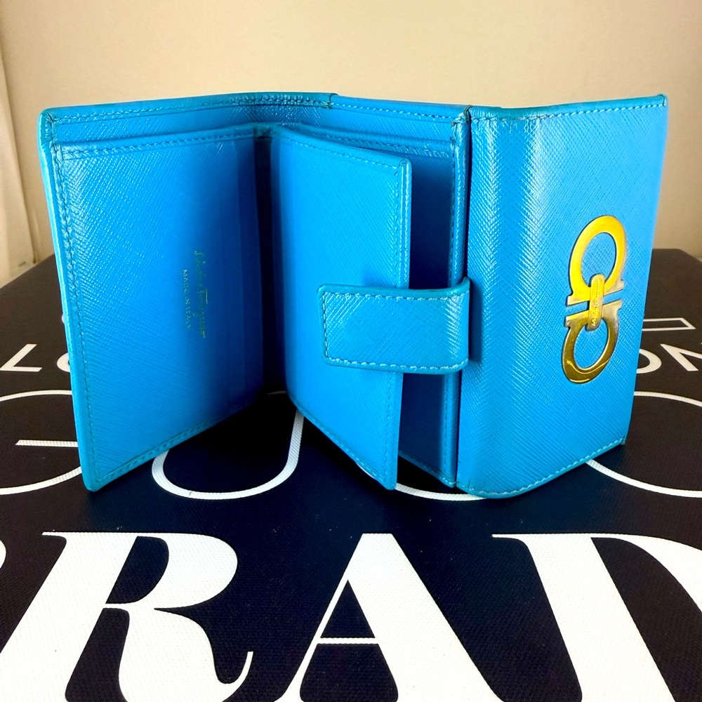Blue Leather Salvatore Ferragamo Wallet